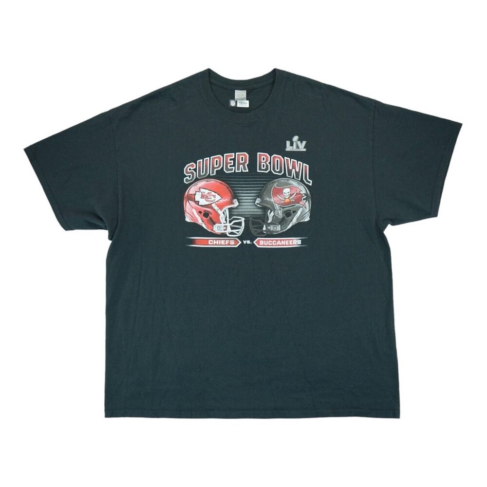 Tampa Bay Buccs Vs Chiefs Super Bowl LV Graphic T-shirt Men's Sz 2XL